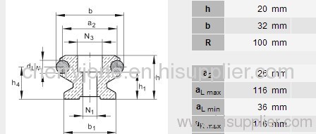 LFS32-OV-100/180-VBS guideways bearings/DIN ISO 4762-8.8