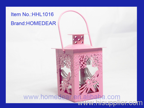 HHL1016 metal lantern with butterfly