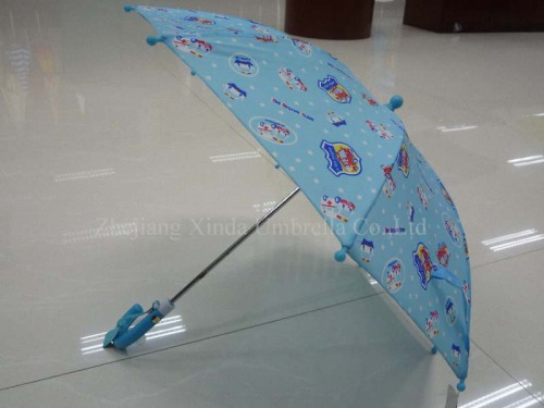 small straight/stick pongee child/children manual open umbrella for japan