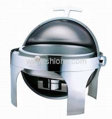 Round chafing dish with ss legs