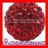 Hottest 12mm Shamballa Style Pave Red Czech Crystal Beads