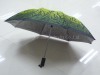 2 fold auto open silver coated polyester umbrella