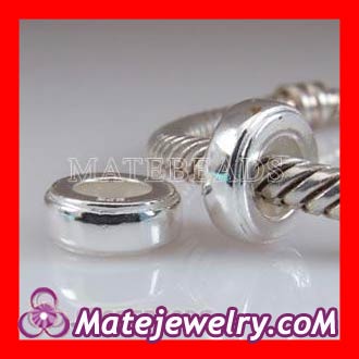 Solid Sterling Silver european stopper clip for Charm Jewelry Bracelets