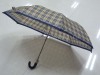 2 fold auto open polyester umbrella with bent pu handle