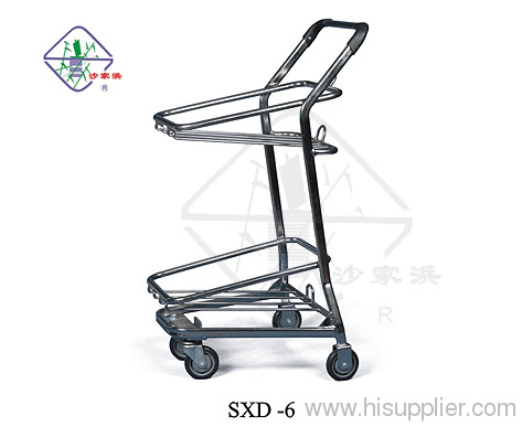 Double Basket Shopping Trolley