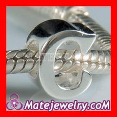 european Letter C charm 925 Sterling Silver Charms european Compatible