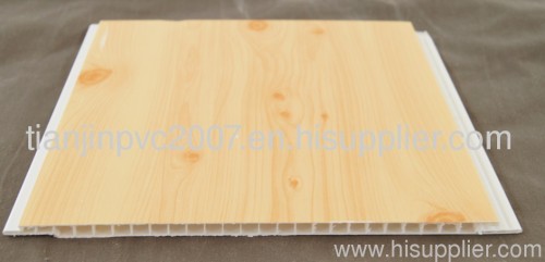 Wood look pvc panel with white edge