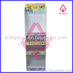 Portable Gifts Cardboard Display Rack with plastic hooks