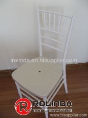 White Resin Stacking Chiavari Chair