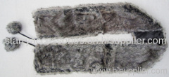 fake fur grey winter scarf