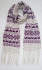 100% acrylic winter knitted scarf