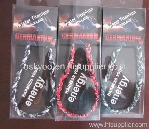 Custom Germanium Titanium Rope Necklaces With Your Brand Logo