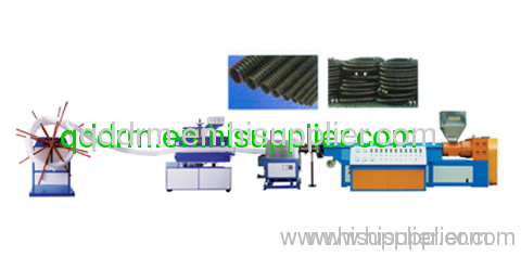 PE spiral pipe production line