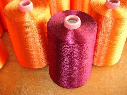 Dyed Viscose Rayon/Polyester Filament Yarn 300D/1&450D/1,800GRAMS/CONE