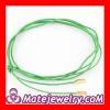 Cheap Cyan Green Poly Cord Gold Plated Silver Ends Bracelet