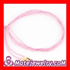 european style Poly Cord Bracelet with Gold Plated Silver Ends Cheap Wholesale
