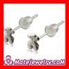 Tedy Bear 925 Sterling Silver Earrings Component Findings Wholesale