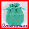 Fashion Jewelry Bead Green Flannel jewellery pouch for European Style Charms or European Bracelet