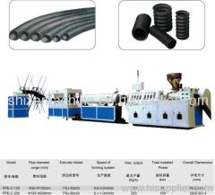 PE carbon spiral reinforcing pipe production line