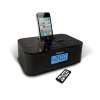 Portable ipod/iphone docking speaker with clock and radio