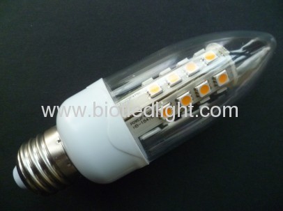 5W E27 27SMD led candle bulb