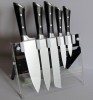sandy polish S/S knife set with POM handle