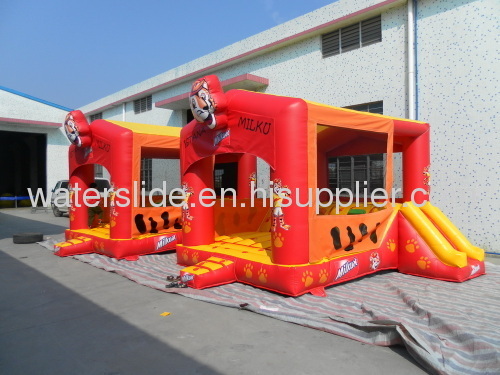 Double tiger bouncer inflatable