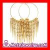 Gold Hoop Beads Spikes Linear Drop Basketball Wives Earrings