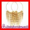 Gold Hoop Beads Spikes Linear Drop Basketball Wives Earrings