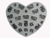 Wooden love heart photo frame