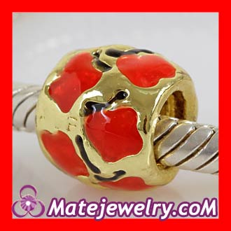 Wholesale gold plated alloy enamel beads