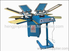 HS-1126 Manual 6 stations T-shirt printing machine