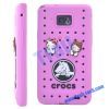 Pink Cartoon Protective Silicone Case for Samsung S2 i9100/i9108
