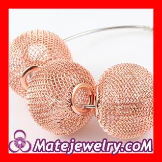 30mm Large Flesh-colored Mesh Ball Beads For Basketball Wives Earrings