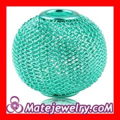 30mm Large Green Mesh Ball Beads For Basketball Wives Hoop Earrings