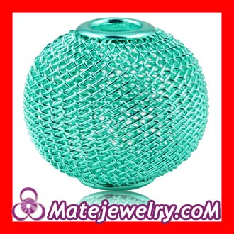 30mm Large Green Mesh Ball Beads For Basketball Wives Hoop Earrings