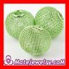 25mm Basketball Wives Wire Green Mesh Balls Beads Wholesale