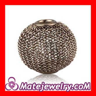 25mm Basketball Wives Wire Brown Mesh Balls Beads Wholesale