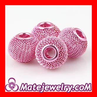 16mm Basketball Wives Pink Mesh Beads Wholesale