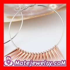 22mm Rose Gold Plated Basketball Wives Earring Spike Beads Wholesale