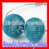 cheap Basketball Wives Blue metal Wire Mesh Balls Beads Wholesale