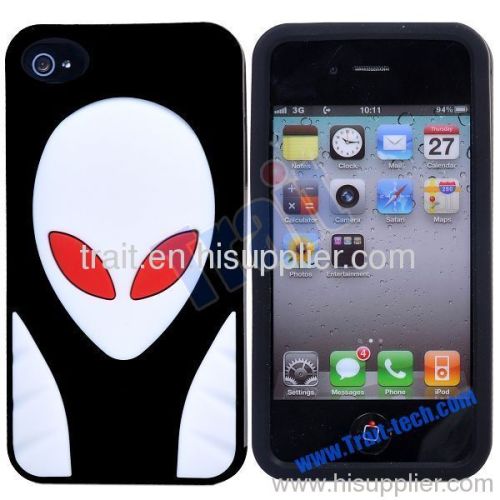 Newly SpiderMan Soft Silicone Case for iPhone 4/ iPhone 4S(Black)