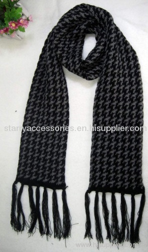 100% acrylic knitted winter scarf