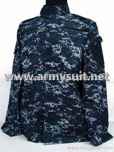 blue digital acu camouflage uniform