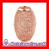 14X21mm Basketball Wives Earring Oval Pink Mesh Beads Cheap