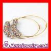 70mm Basketball Wives Hoop Earrings With Colorful Crystal Beads