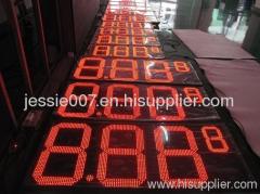 12 inch red Alibaba express Led gas signs in petrol station