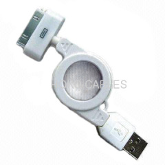 A/V General Cable iPod to USB A/M, Customized Designs are Welcome, OEM/ODM Services are Provided