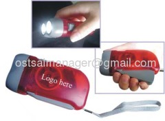 2led hand-pressing dynamo flashlight