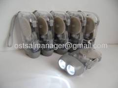 2led transparent body hand-pressing flashlight